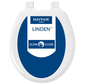 Mayfair Linden slow-close hinge reduces noise and pinched fingers.