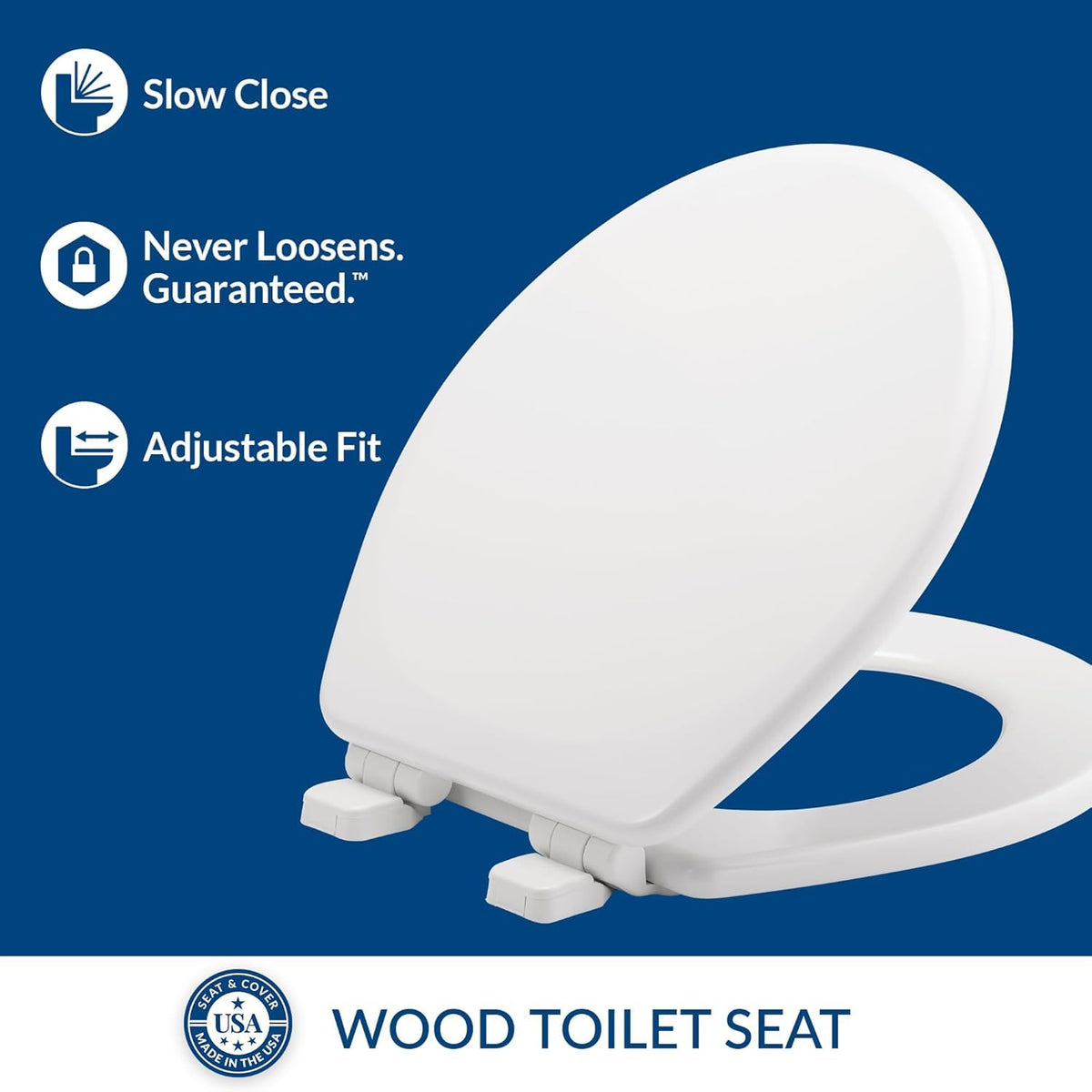 Mayfair Linden stay-tight fastening prevents seat shifting during use.