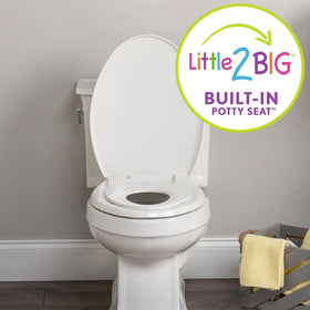 Mayfair Little2Big elongated seat with dimensions for secure seating