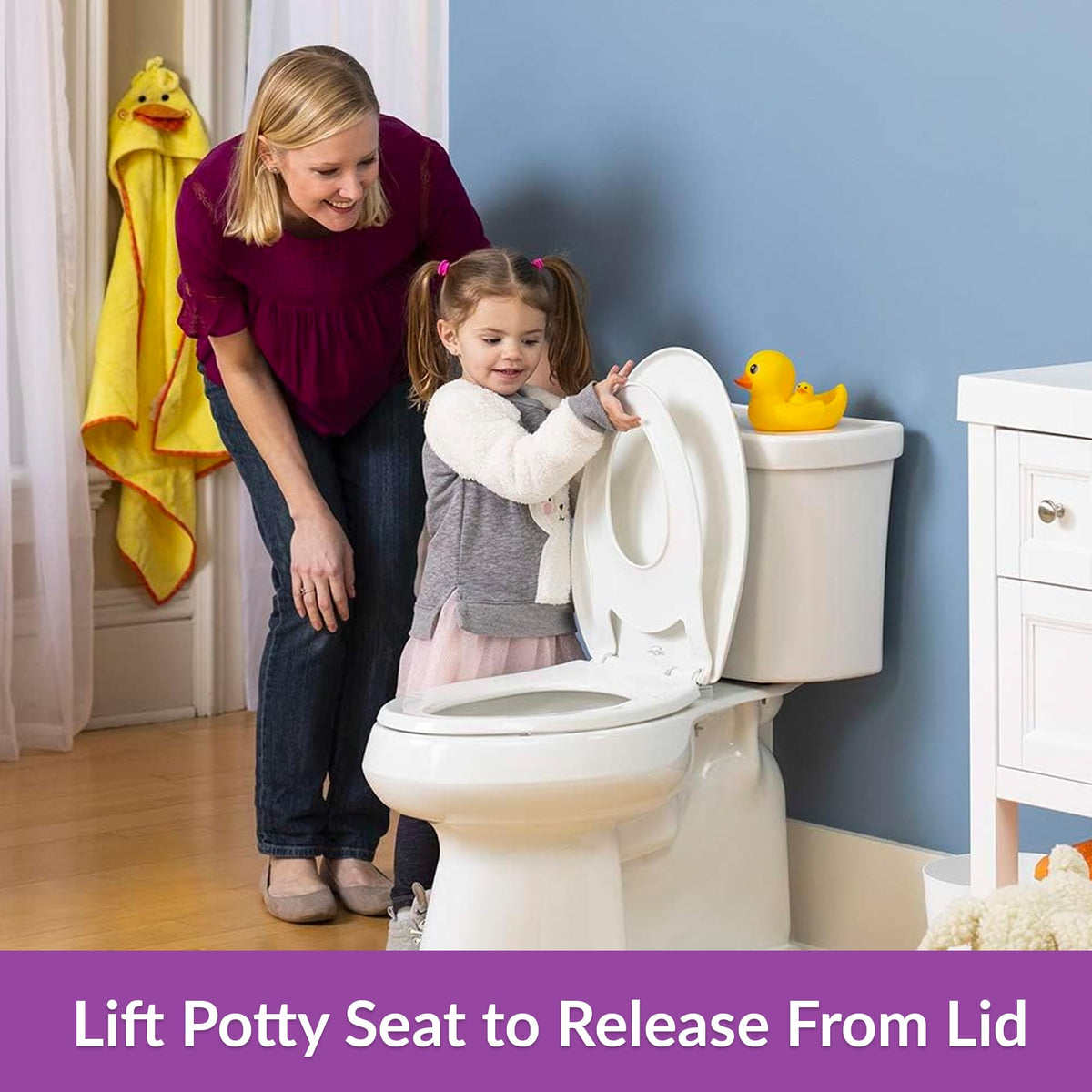 Mayfair Little2Big Stay-Tite hinges keeping the seat stable