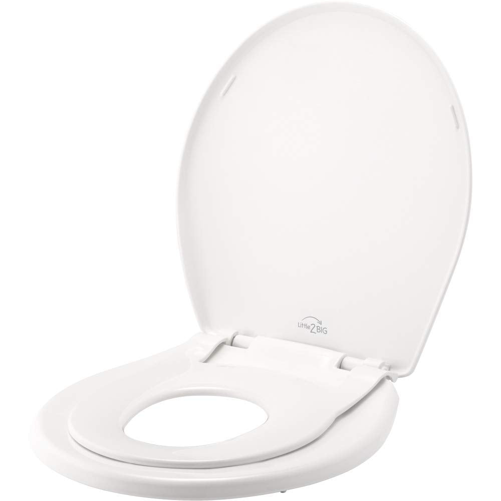 Mayfair Little2Big full-seat view showing family-friendly design for standard round toilets
