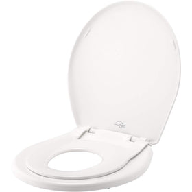 Mayfair Little2Big full-seat view showing family-friendly design for standard round toilets