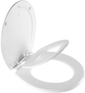Mayfair NextStep2 built-in potty magnet securely holds the child seat for quick transitions.
