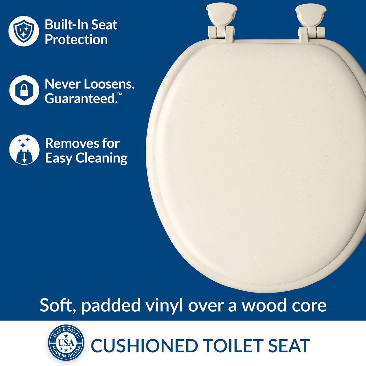 Mayfair padded seat wood-core durability in daily use.