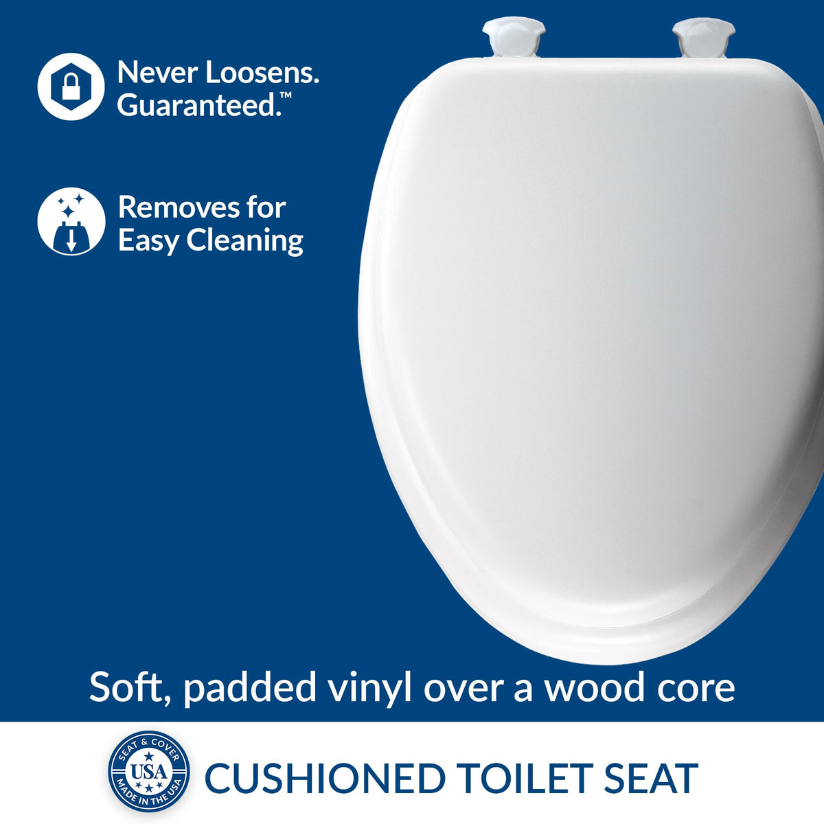 Mayfair soft vinyl cover provides comfortable support during daily use.