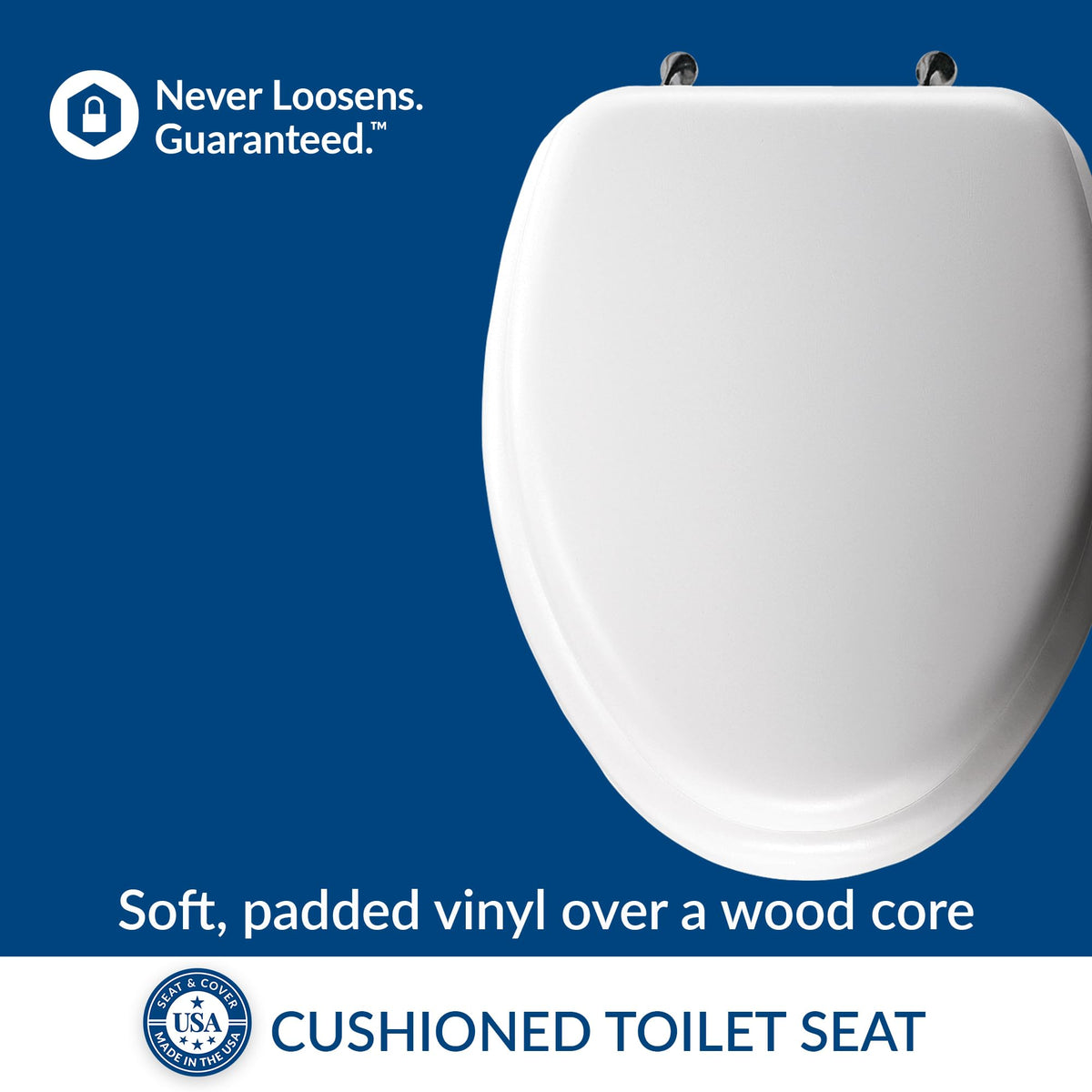 Mayfair soft vinyl over wood core seat cushions comfort during long sits