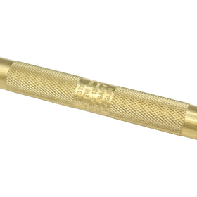 Mayhew 25076 drift punch in use for precise steel alignment.