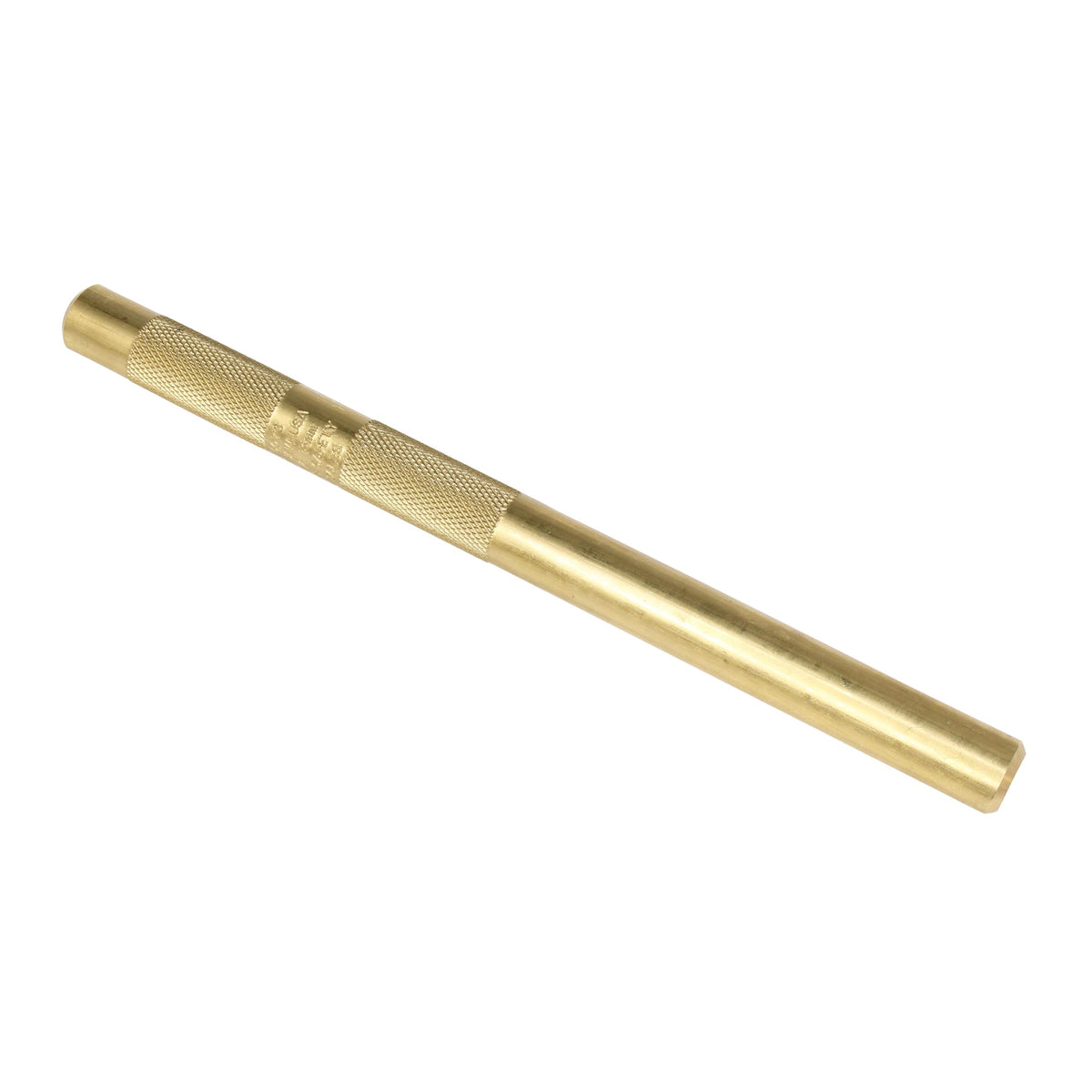 Mayhew 25076 brass drift punch with knurled handle for secure automotive repairs.