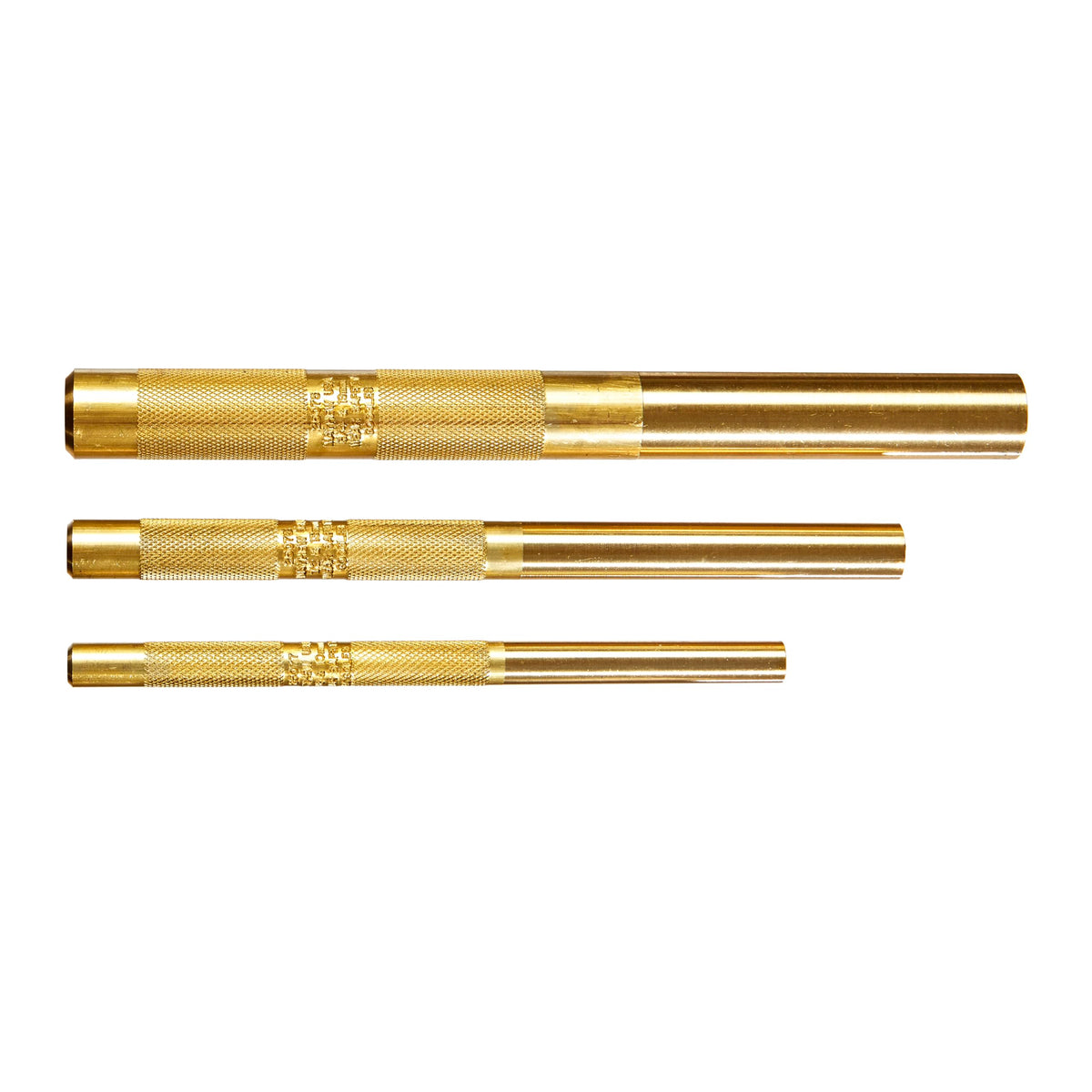Mayhew 61360 brass drift punch, 3-8in knurled for small-part pin work.