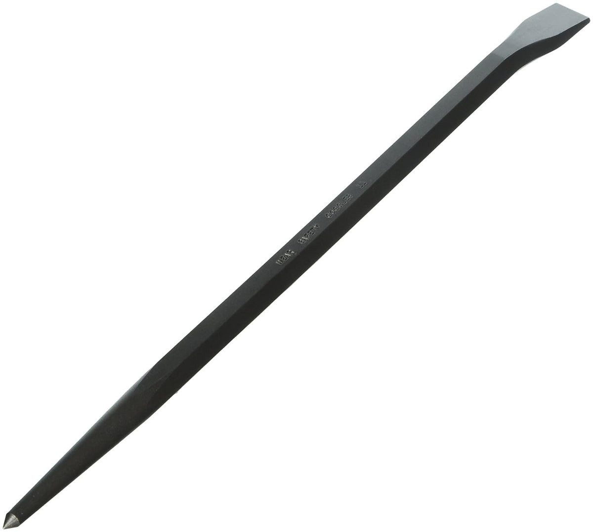 Mayhew 75000 Line-Up Pry Bar: angled end with shot-blast finish for precise alignment and leverage.