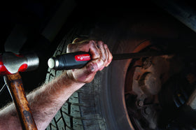 Dominator pry bar end cap design allows strikes without handle damage.