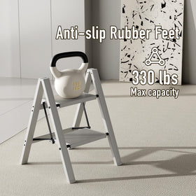 Mayi Plus 2-Step Ladder aluminum frame delivers durable daily use