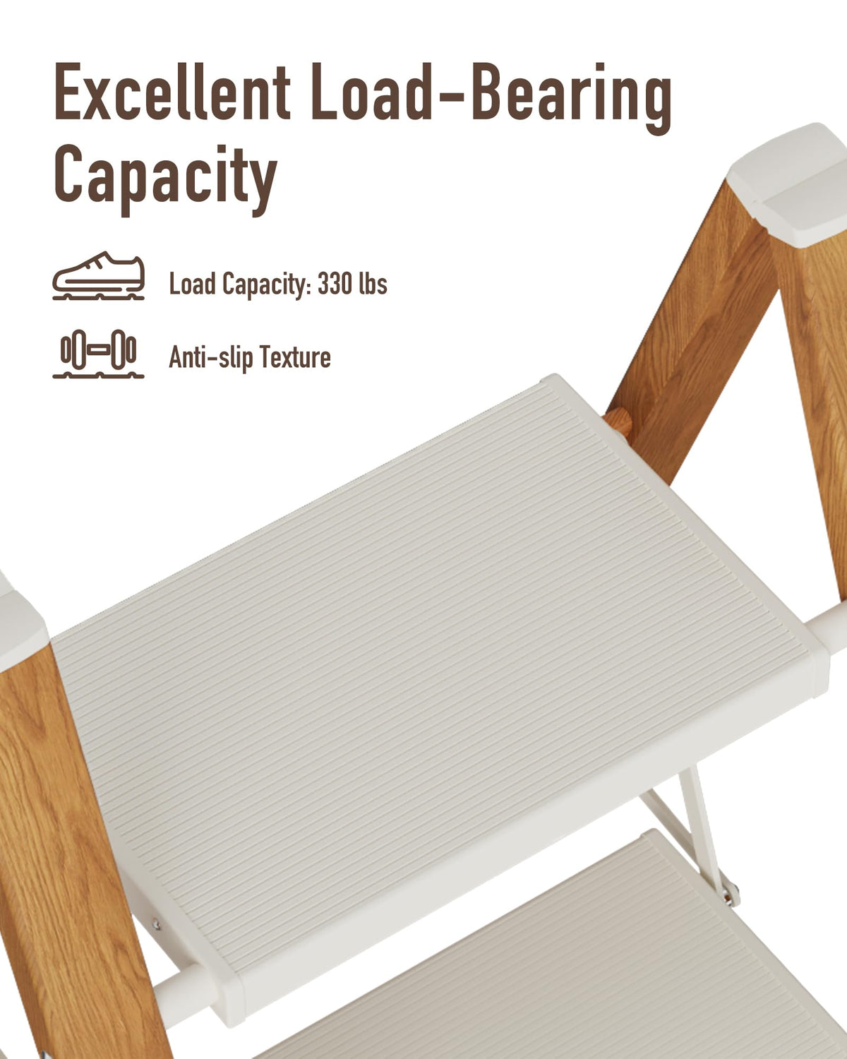 Mayi Plus ladder compact height fits into narrow spaces behind furniture