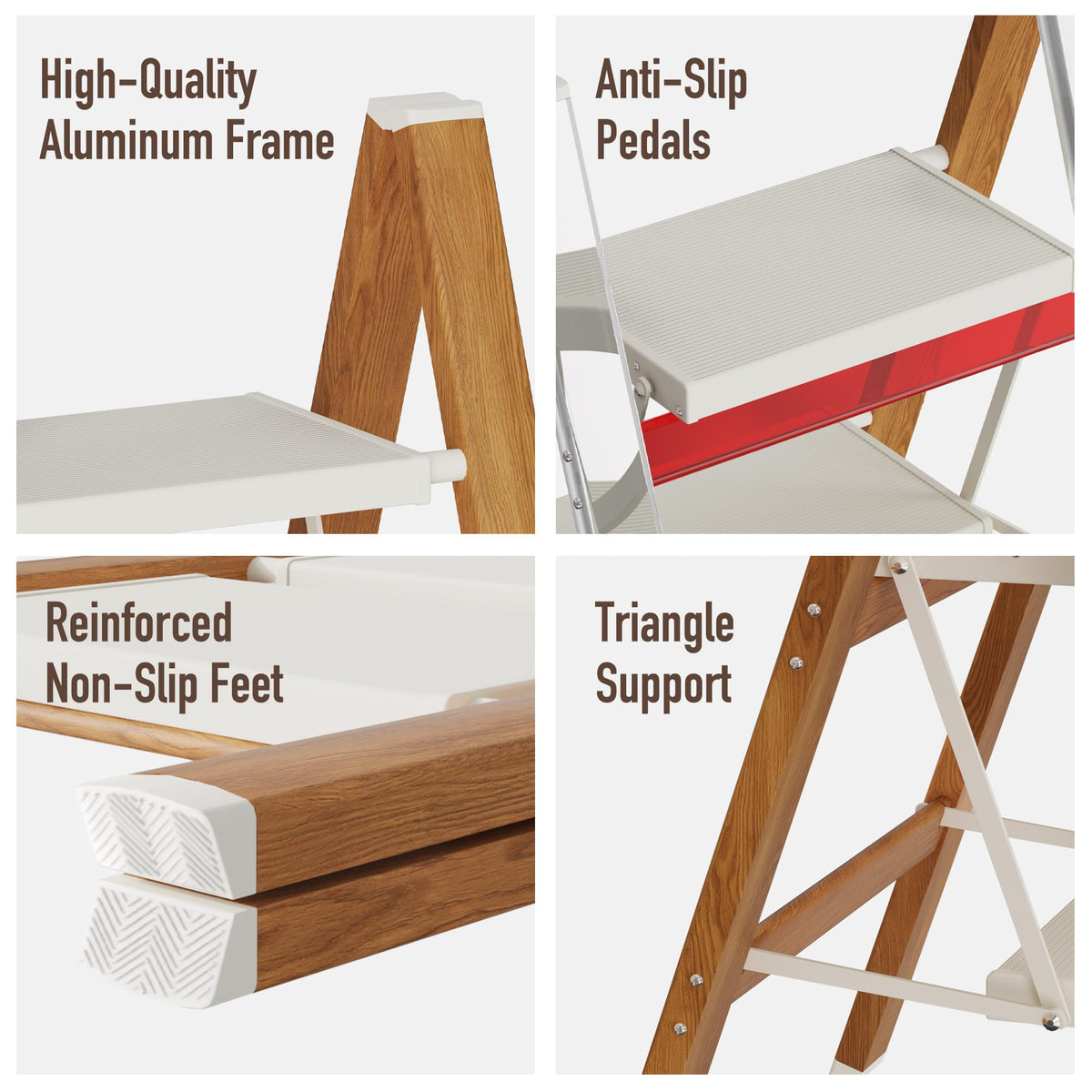 Mayi Plus ladder weighs 7.9 lbs for easy carrying