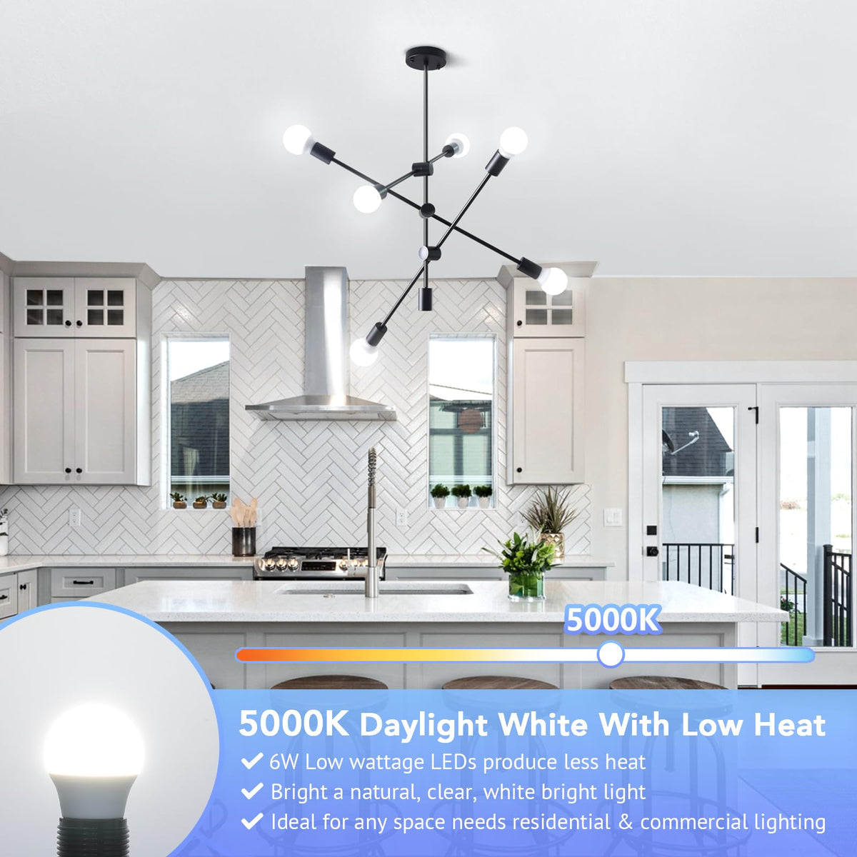 Maylaywood A15 bulb close-up highlights LED quality and 600 lumens brightness