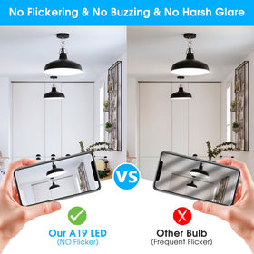 Maylaywood A19 LED bulb suits kitchens and living rooms for steady daylight.