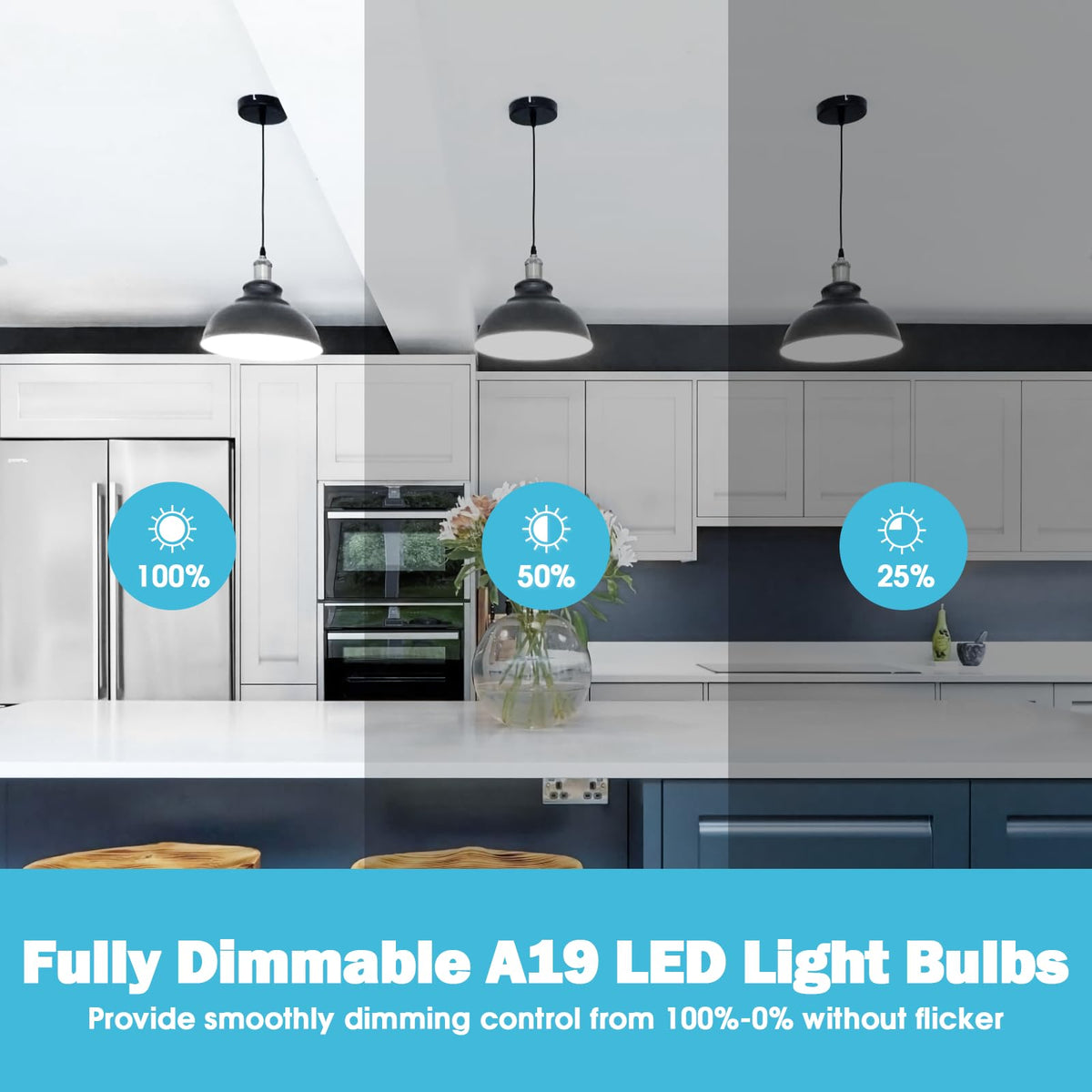 Maylaywood A19 LED bulb 900 lumens for bright ambience