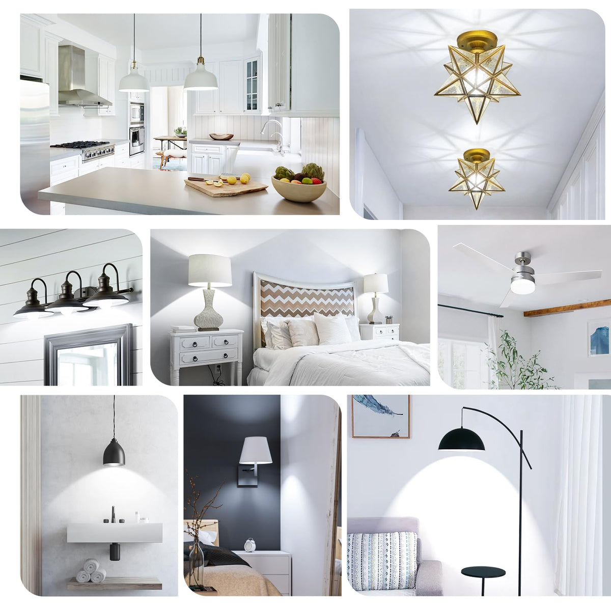Maylaywood A19 LED bulb flicker-free for comfortable viewing