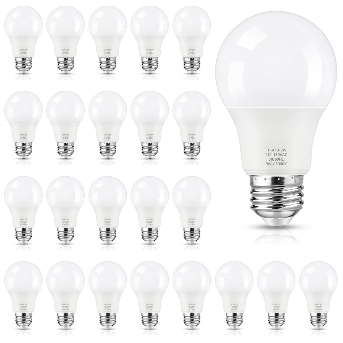 Maylaywood 24 pack bulbs front view for easy home lighting upgrades