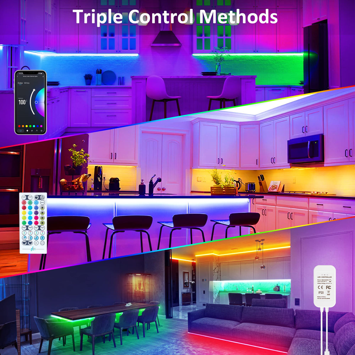 maylit works with Alexa and Google Assistant for hands-free lighting control