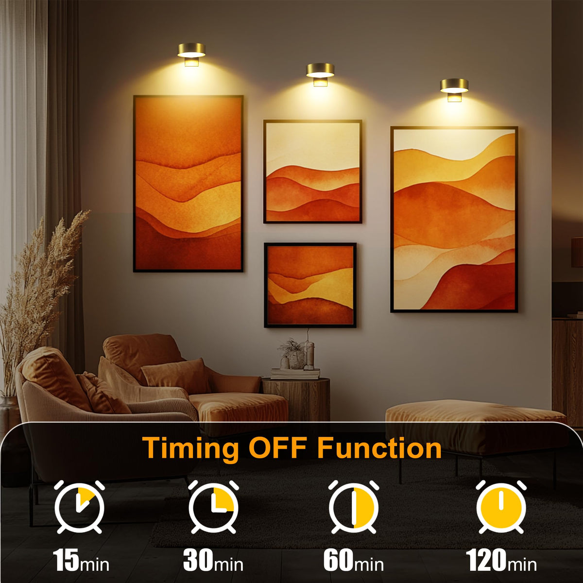 Maylit six-pack lighting suitable for home, office, or gallery displays.
