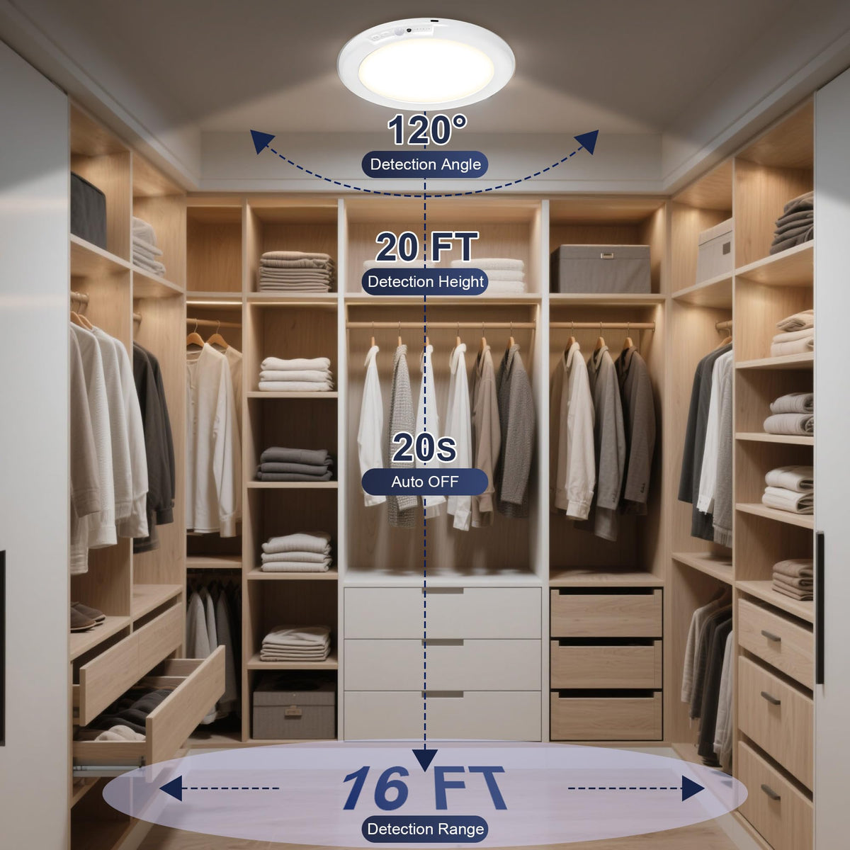 Maylit cordless installation ceiling light with magnets offers quick setup.