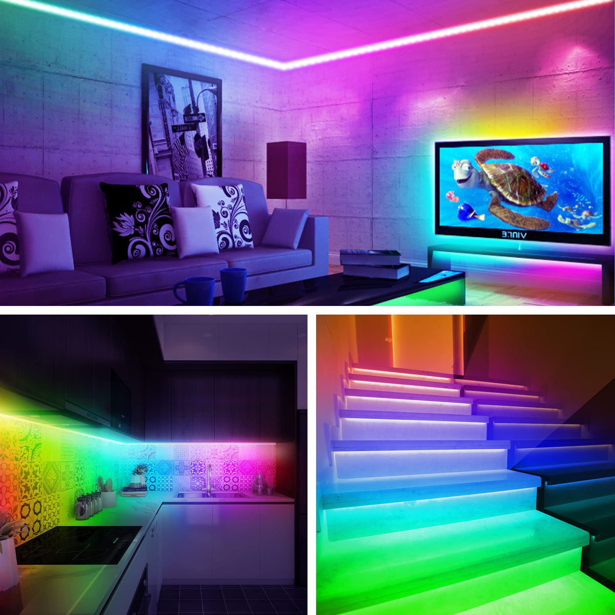Maylit supports 75–85 inch TVs with seamless glow