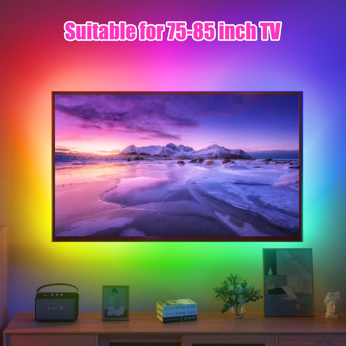 Maylit backlight installation with tape and mounting buckles