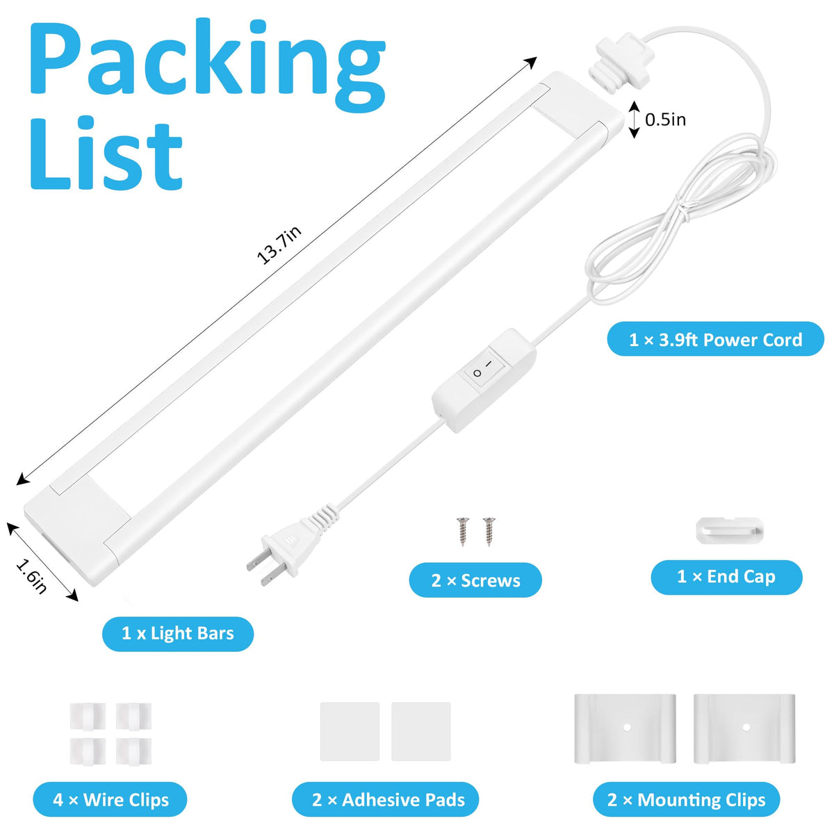 Maylit multi-use LED bar ideal for kitchen, workbench, or desk setups