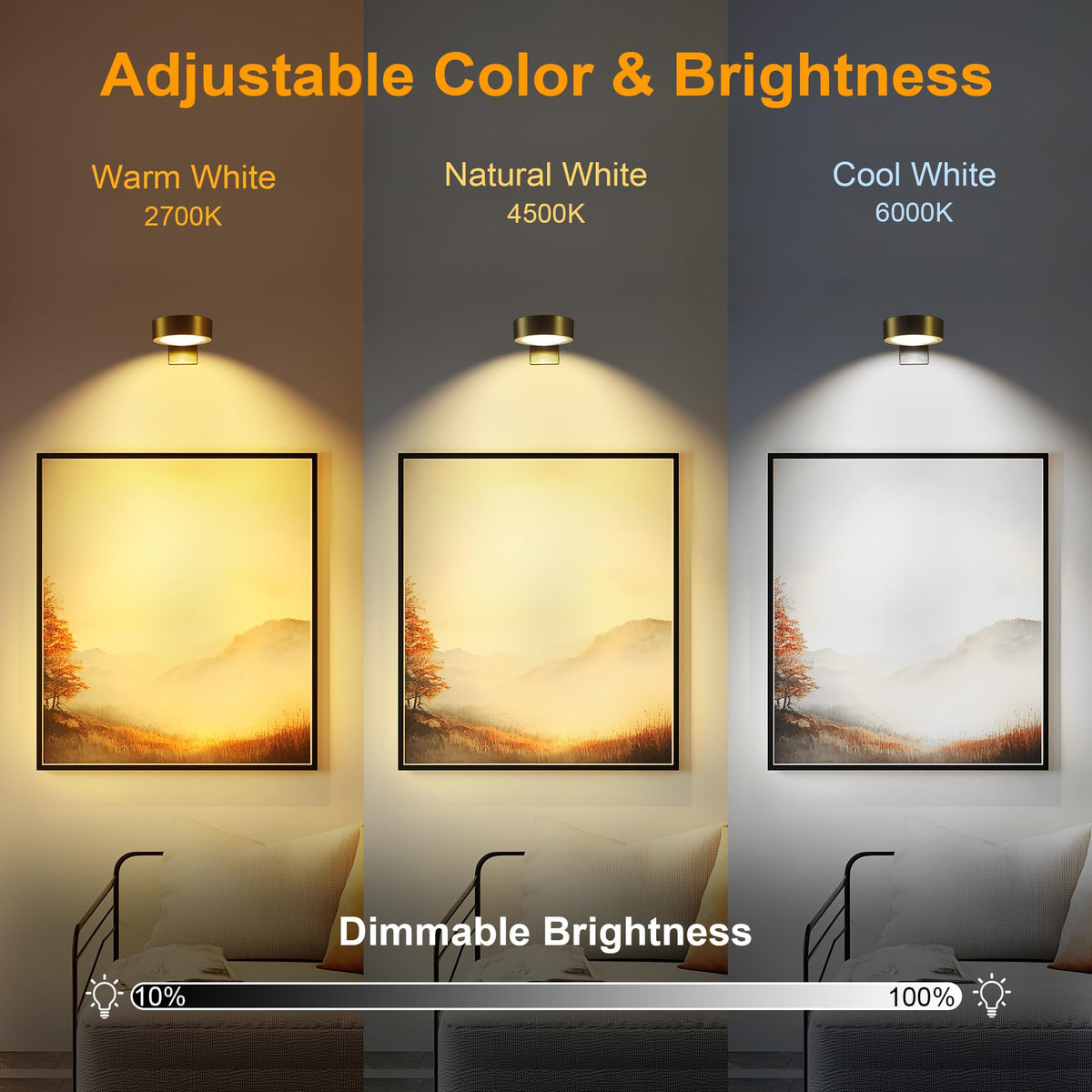 Maylit remote control demonstrates easy brightness and color temperature adjustment.