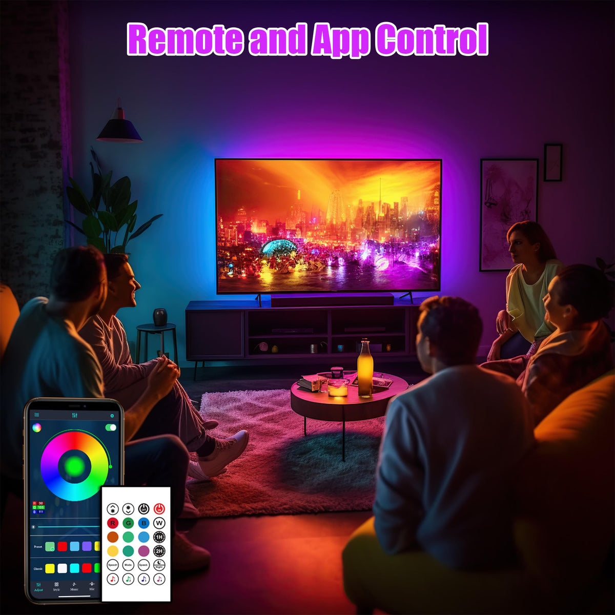 maylit icrgb lights sync with TV audio for dynamic mood lighting