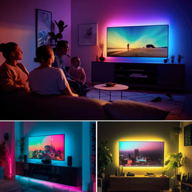 Maylit TV lights with remote and app control for easy setup