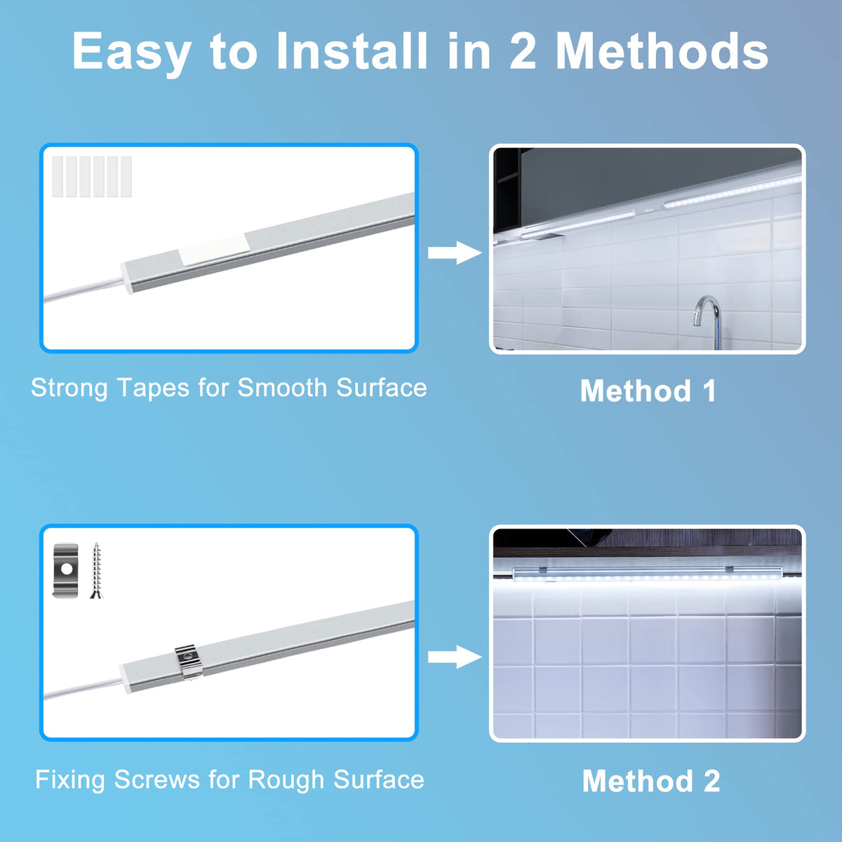 Maylit versatile under cabinet lights for kitchen closet and workspace
