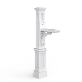 Mayne Newport Plus post with decorative sleeve boosts curbside appeal and durability.