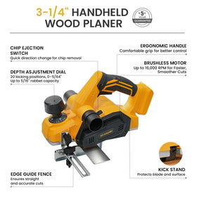 Mayoki planer with parallel fence bracket in-use for straight planing