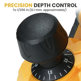 Mayoki planer with V-groove chamfer guidance for clean edges