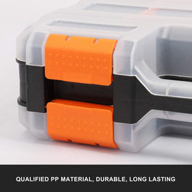Mayouko black body with orange closures combines style and durability.