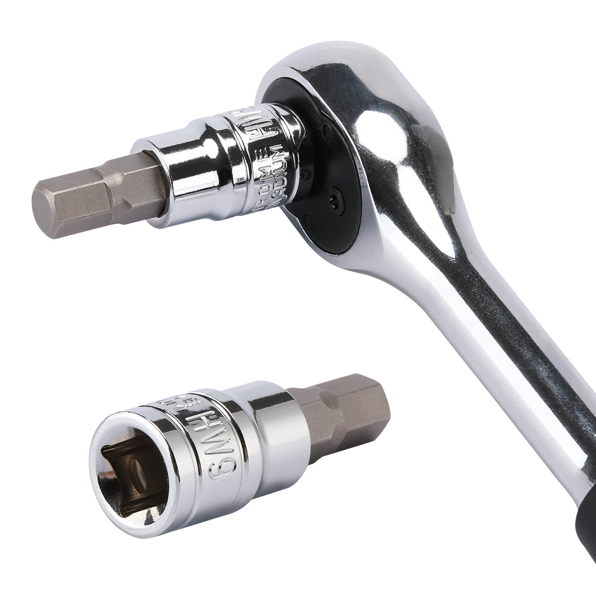 Mayouko chrome vanadium sockets highlight strong torque and long-lasting performance.