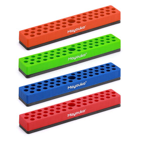 Mayouko four-rack magnetic hex bit holder keeps bits organized for quick access.