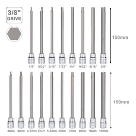Mayouko S2 alloy hex bits closeup, high hardness for tough tasks.