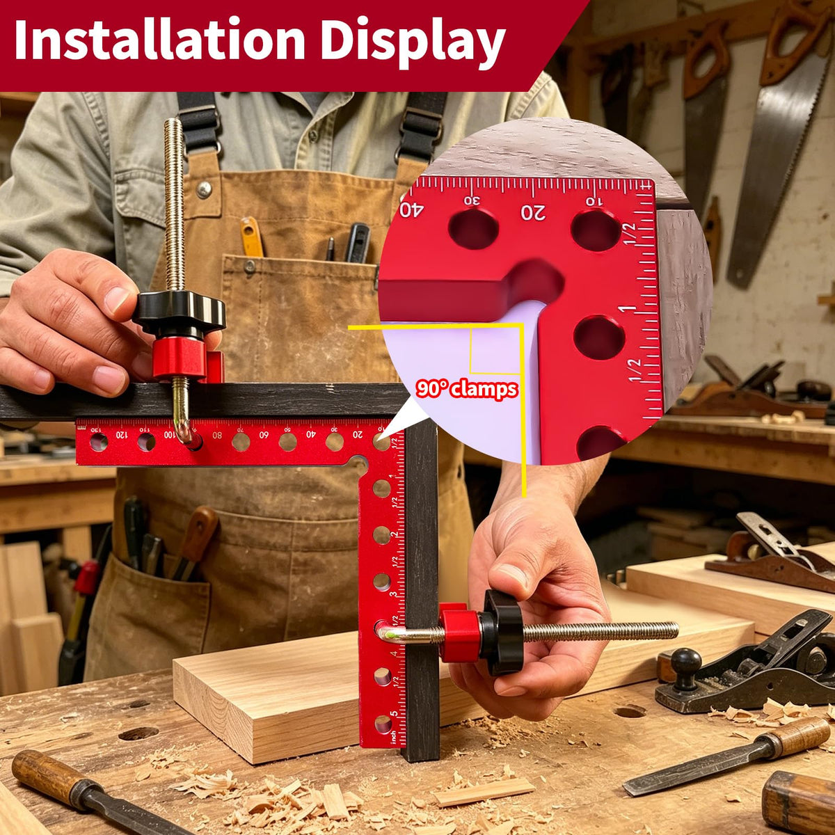 Maziloxe aluminum alloy clamp showcases durable construction suitable for heavy framing projects.