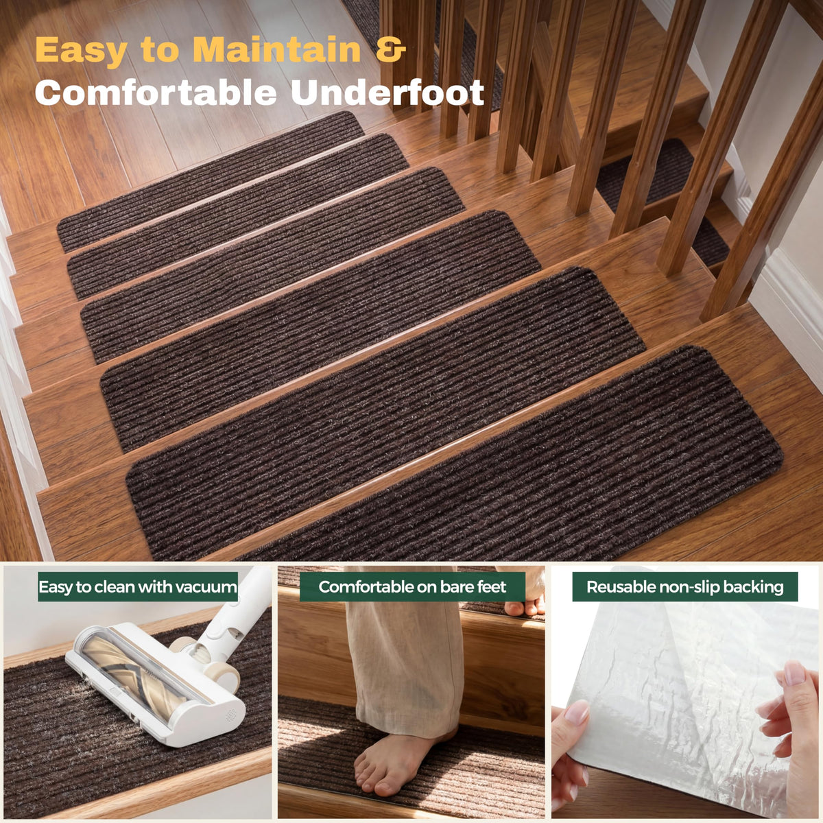 MBIGM nonslip stair tread kid-and-pet safe design.