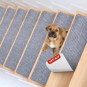 MBIGM 8x30 light gray stair tread with anti-slip grip for safer stairs.