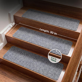 Close view of MBIGM stair tread emphasizing soft underfoot feel.