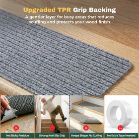 Machine washable MBIGM stair treads stay clean and ready.