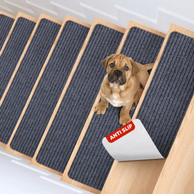 MBIGM stair treads gray non-slip surface for safer stairs.