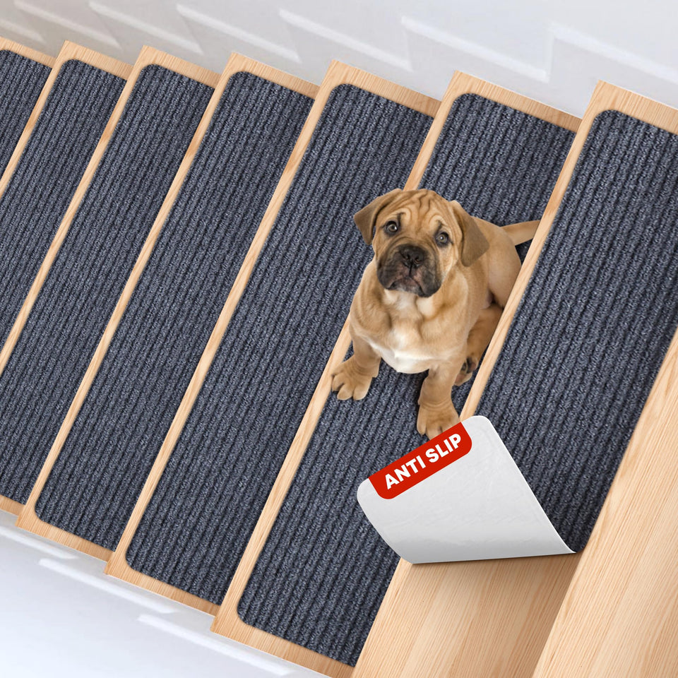 MBIGM stair treads gray non-slip surface for safer stairs.