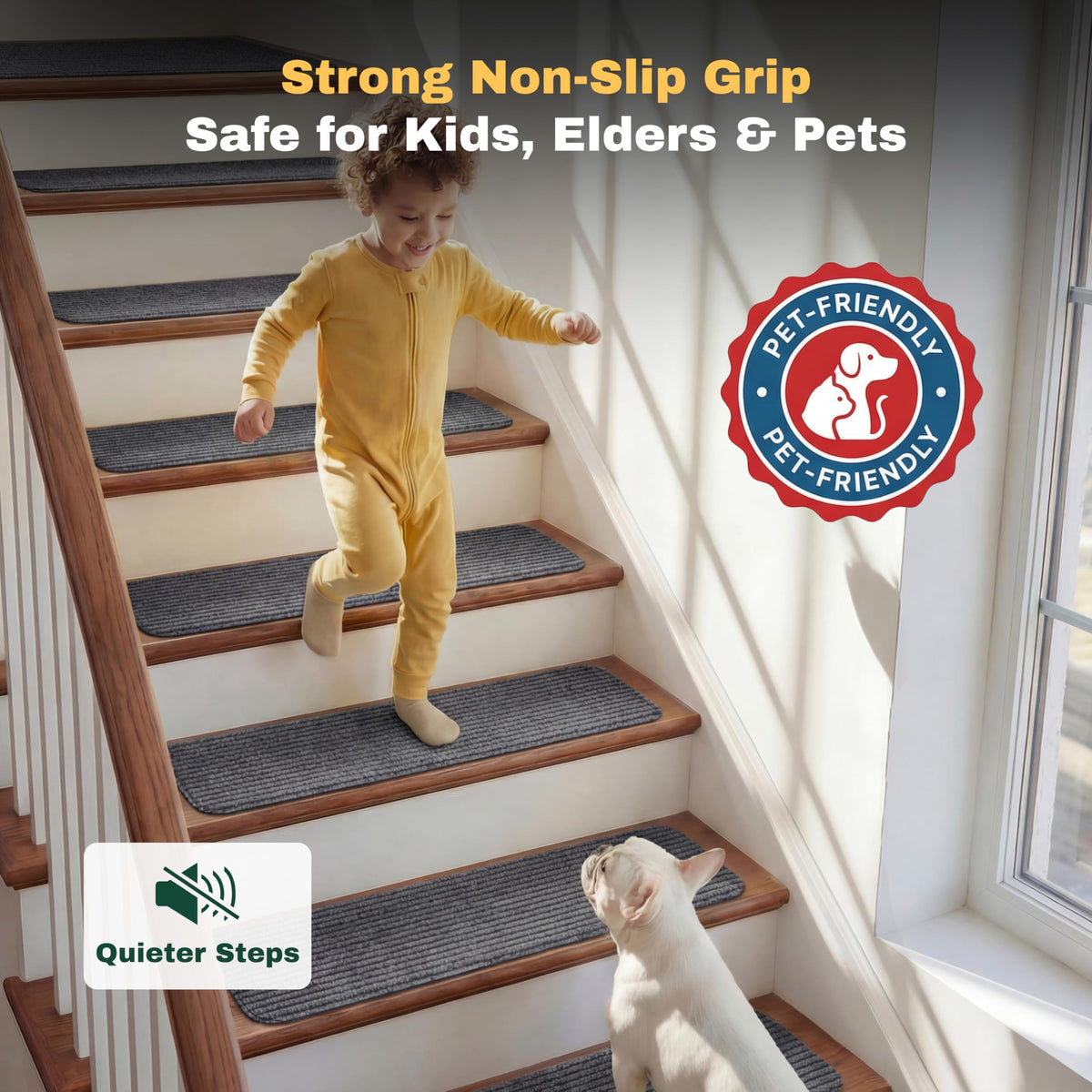MBIGM TPU bottom demonstrates secure, skid-resistant contact on steps.