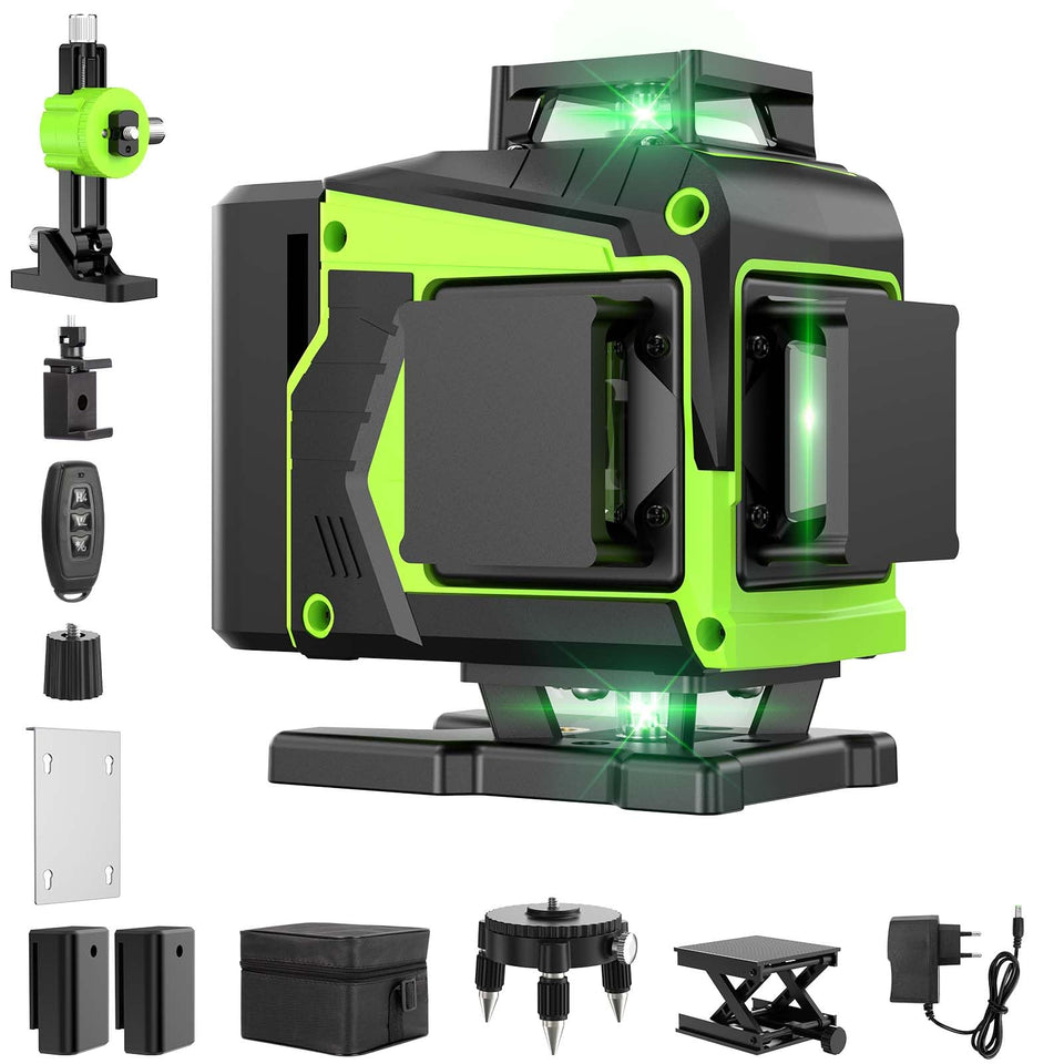 MBYULO 16-line laser level 360 self-leveling for accurate room layouts, ideal for tiling and hanging.