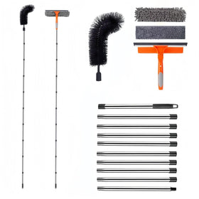 MC-Hotfire gutter cleaning brush clears leaves for clear gutters
